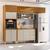 Cozinha Completa Matisse 8 Portas 3 Gavetas com Vidro Ripado 100% Mdf Nature/Off White - Linea Brasil Bege