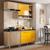 Cozinha Completa Sicília 5 Peças 5811 Multimóveis Argila com Amarelo