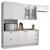 Cozinha Modulada Completa 271cm 5 Peças 8 Portas 5 Gavetas Liana H02 Branco HP - Mpozenato Branco HP