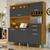 Cozinha Nesher Kit Smart 5 Portas 2 Gavetas Freijo/Grafite