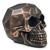 Crânio Caveira Geométrica Facetado Bronze Envelhecido Resina Bronze
