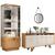 Cristaleira Aruan Buffet Ellora e Espelho Adnet 54cm H01 Off White/Cinamomo - Mpozenato White/Cinamomo