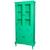 Cristaleira Lateral 2 Portas de madeira 2 Portas de Vidro 1 gav 2 prat - M560308 Laca - Verde Mimo
