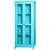Cristaleira Lateral 2 Portas Vidro 3 Prateleiras - M550300 Laca - Azul