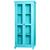 Cristaleira Lateral com 2 portas de vidro e 3 prateleiras - 300 Laca - Azul Turquesa