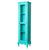 Cristaleira Torre 1 porta vidro 3 prateleiras - M560107 Envelhecido - Azul