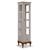 Cristaleira Torre Lateral 1 porta vidro 1 gaveta - M560110 Laca - Off White