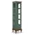 Cristaleira Torre Lateral 1 porta vidro 1 gaveta - M560110 Laca - Verde Musgo