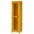 Cristaleira Torre Lateral com 1 porta de vidro e 3 prateleiras - 107 Envelhecido - Amarelo