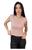 Cropped Blusa Tricot Feminina Regular Fit Gola Redonda Rosé