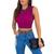 Cropped Canelado Tricot Roxo uva