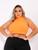 Cropped cavadinho plus size rosa soul Laranja