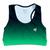 Cropped Feminino Top Academia Treino Caminhada Musculção Fitness Alta Sustentação Preto verde