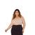 Cropped Luxo Paetê Decotado Alcinha Nozinho Plus Size Balada-PÉROLA Dourado