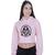 Cropped Moletom Feminino Astronauta Universo Rosa claro