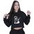 Cropped Moletom Feminino Dj Marshmello Debby Preto