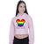 Cropped Moletom Feminino Mickey Colorido LGBT Rosa claro