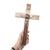 Crucifixo Em Madeira Para Parede Cruz Sao Bento Lindo 31cm  Tabaco