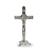 Crucifixo Em Metal Para Parede E Mesa Resinado 20cm Estilizado com Pedestal Cruz Moderna Decoração de Balcão para Altar  Prata