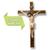 Cruz De Parede Crucifixo Madeira Grande Com Cristo 48cm  Colorido