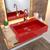 Cuba de Semi-Encaixe P/Banheiro XRT550 Retangular Colorida Vermelho