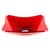 Cuba de Vidro p/ Banheiro Lavabo Retrô 38 cm + Válvula Click Vermelho