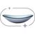 Cuba de vidro para banheiro e lavabo oval canoa 47,5cm - cores brilhantes Prata