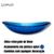 Cuba de vidro reforçado oval canoa modelo apoio p/ banheiros e lavabos - varias cores brilhantes AzulMatisse