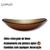 Cuba de vidro reforçado oval canoa modelo apoio p/ banheiros e lavabos - varias cores brilhantes Bronze