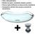 Cuba de vidro temperado abaulada 45cm + válvula inteligente click inox inclusa p/ banheiros e lavabos - acabamento brilhante INCOLOR