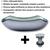 Cuba de vidro temperado abaulada 45cm + válvula inteligente click inox inclusa p/ banheiros e lavabos - acabamento brilhante PRATA