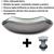 Cuba de vidro temperado abaulada 45cm + válvula inteligente click inox inclusa p/ banheiros e lavabos - acabamento brilhante BEGE