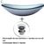 Cuba oval de vidro temperado 47cm + válvula inteligente click inox p/ banheiros e lavabos - acabamento brilhante PRATA