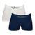 Cueca Boxer Zorba 781 Algodão sem Costura Kit com 2 unidades 121, Branco, Marinho