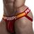 Cueca Jockstrap Pump Com Abertura Traseira Elástio Vermelho