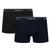 Cueca selene boxer kit com 2 microfibra sem costura  11450 Preto azul