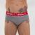 Cueca Slip Max Compress Cinza/Vermelho Cinza