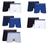Cuecas Boxer LUPO kit com 10 Cuecas em Algodão Azul, Azul marinho