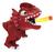 Dardo Sauro Lançador Com 3 Dardos Brinquedo Dinossauro Dinossauro vermelho