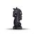 Decoração Busto Cavalo Peça De Xadrez 30 Cm Enfeite Sala Estátua Em Gesso Luxo Preto