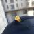 Dedeira de Ouro 24K Letra em Zircônia Colorida Anel Feminino Banhado Ouro