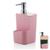 Dispenser Porta Detergente 650ml Esponja de Pia Cozinha Trium - DT 500 Ou Rosa