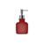 Dispenser Porta Sabonete Liquido 320ml vidro Vermelho Vermelho