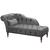 Divã Chaise Montreal Veludo 1,60cm Speciale Home Chumbo