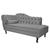 Diva Recamier Diana 130cm Lado Direito Suede - ADJ Decor Cinza