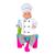 Dólmã Baby Mini Chef de Cozinha com Chapéu Mestre Cuca Branco