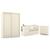 Dormitório Completo Infantil Tutto New 2 Portas de Correr, Cômoda 4 Gavetas, Berço Formare e Colchões D18 e D33 - Matic Móveis Off White