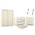 Dormitório Tutto New 2 Portas, Cômoda, Berço com Colchão D18 e Prateleiras - Matic Móveis  Off White