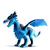 Dragão Brinquedo De Borracha - Dragon Island 23 Cm - Silmar Azul
