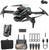 Drone P10 Pro Kit 1 à 3 Baterias Com 2 Câmeras 4KHD Manobras Preto